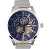 Spencer Blue Dial Silver Metal Mesh Bracelet Men's Mechanical Automatic Watch 1791643