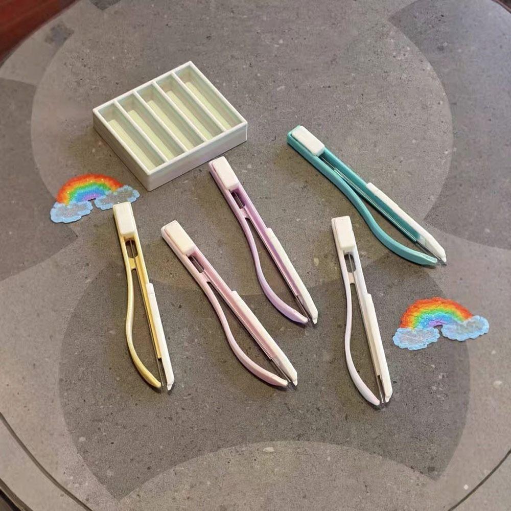 No-Shake Bean Needle Pen Press-On Mechanism Press Point Grip Pen Perler Bead Pen For Kids Crafts