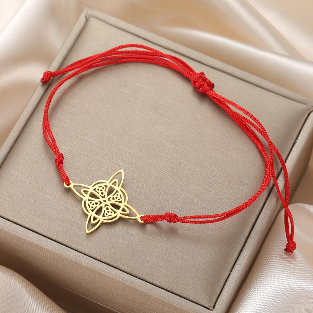 Dawapara Keltský Triquetra Uzel Trojice Náramek Wicca Symbol Nerezová Ocel Irský Dárek Amulet Štěstí Šperk