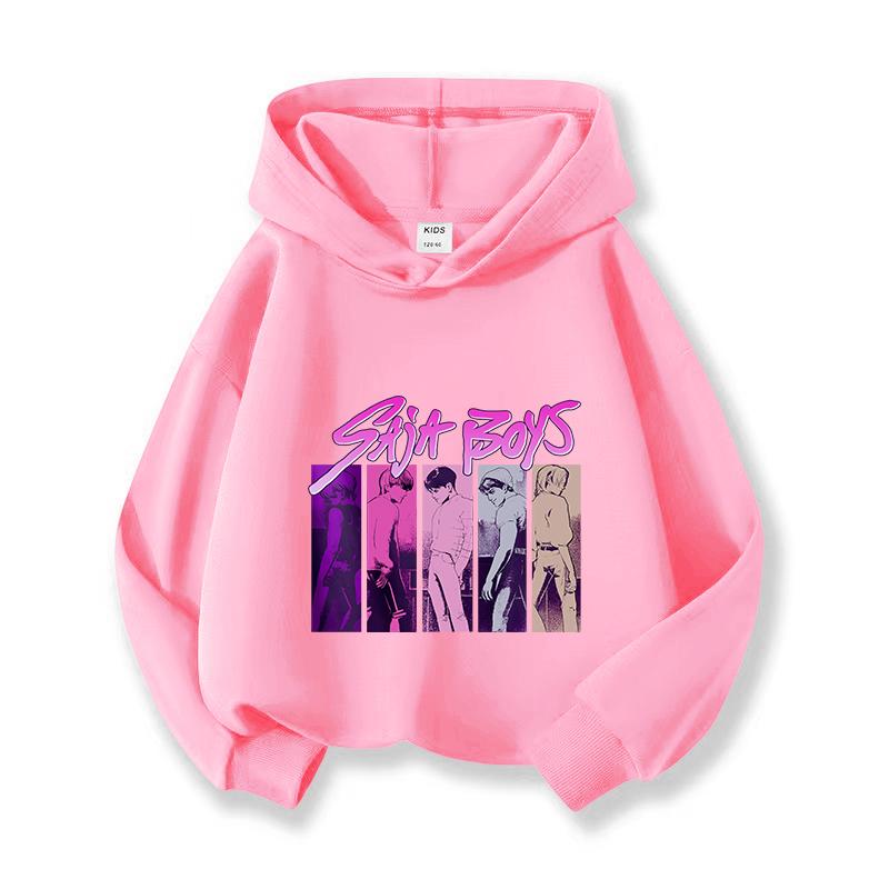 KPop Devil Hunter Cartoon Printed Fashion Children's Hoodie Casual Comfortable Hoodie