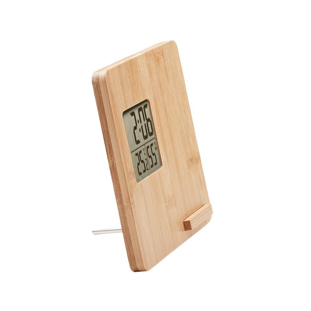 MidOcean Bamboo Digital Desk Clock
