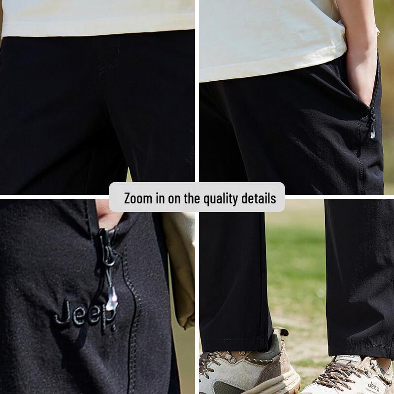 Jeep Men's Spring/Autumn Quick-Dry Casual Cargo Pants