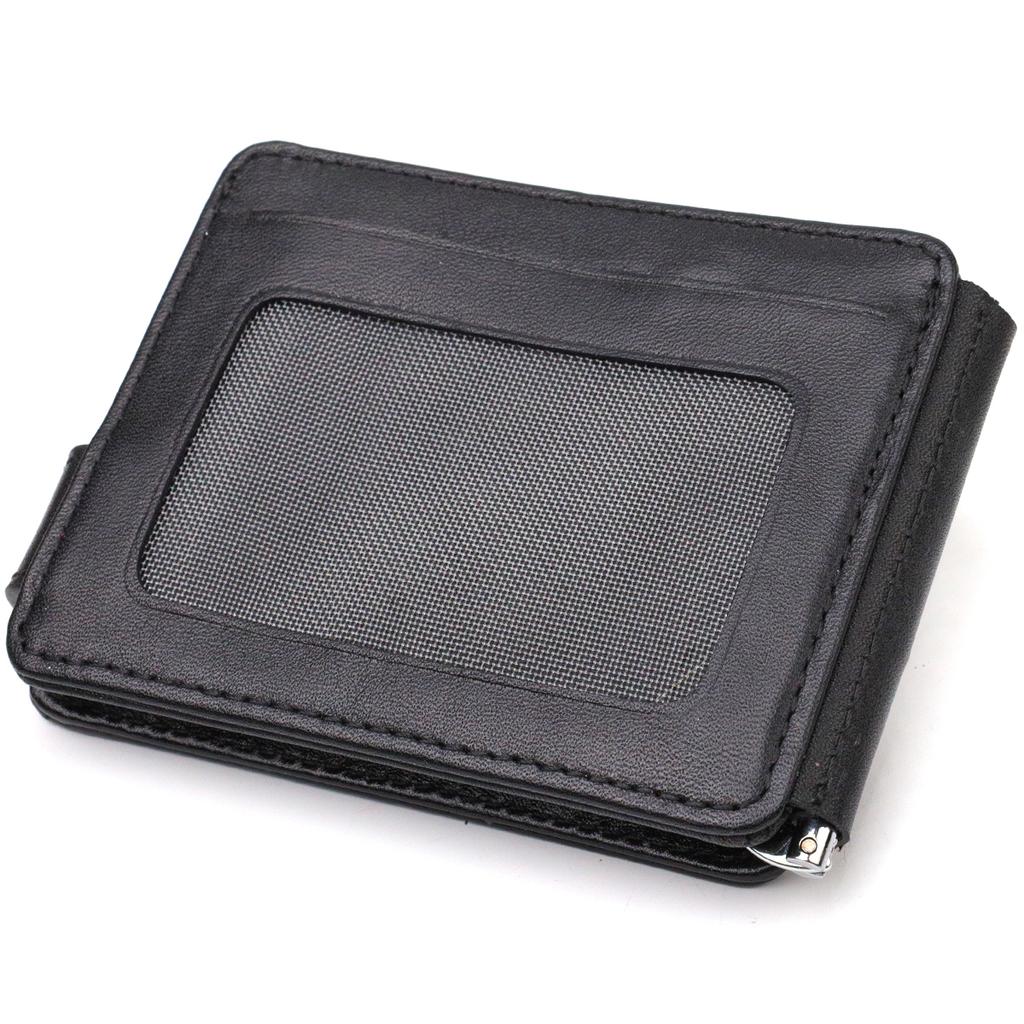 Classic Reliable Money Clip Made of Natural Smooth Leather CANPELLINI 21939 Black