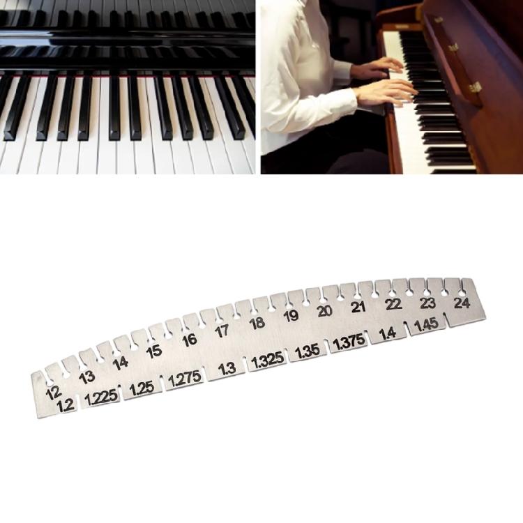 Piano String Measuring Ruler High Precisions Tuning Tool Metal Piano String Gauge Portable Musical Measurement Scale