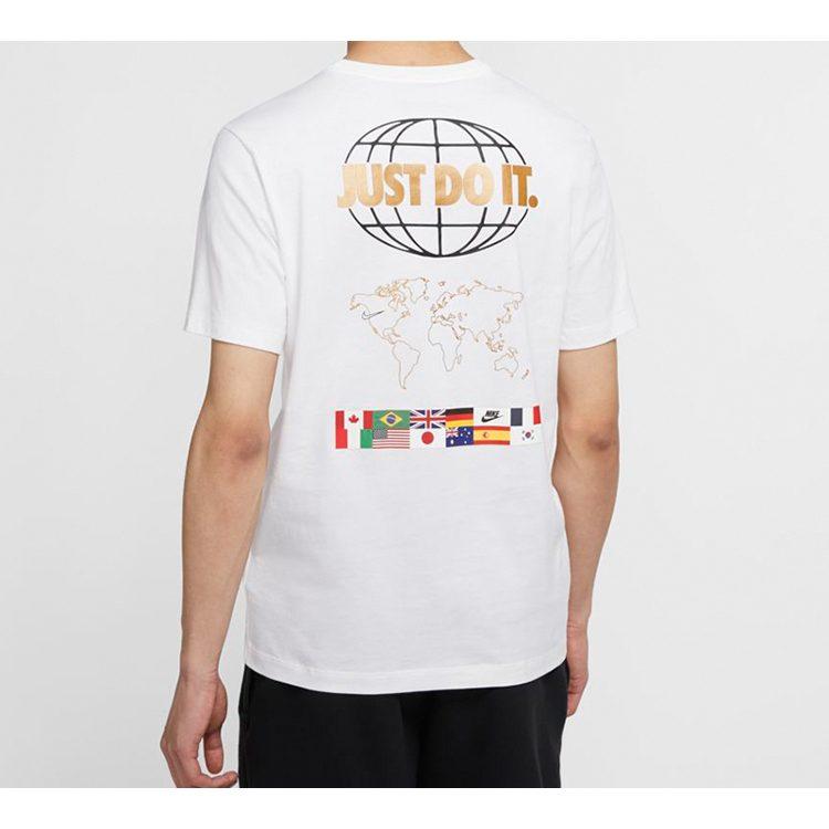 Nike Sportswear JDI T Shirts Men's White Crew Neck Moderate Straight Fit CT6554-100