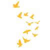 11Pcs/Set Wall Sticker Wide Application Convenient Acrylic Bird Vivid 3D Wall Decorative Sticker for Home