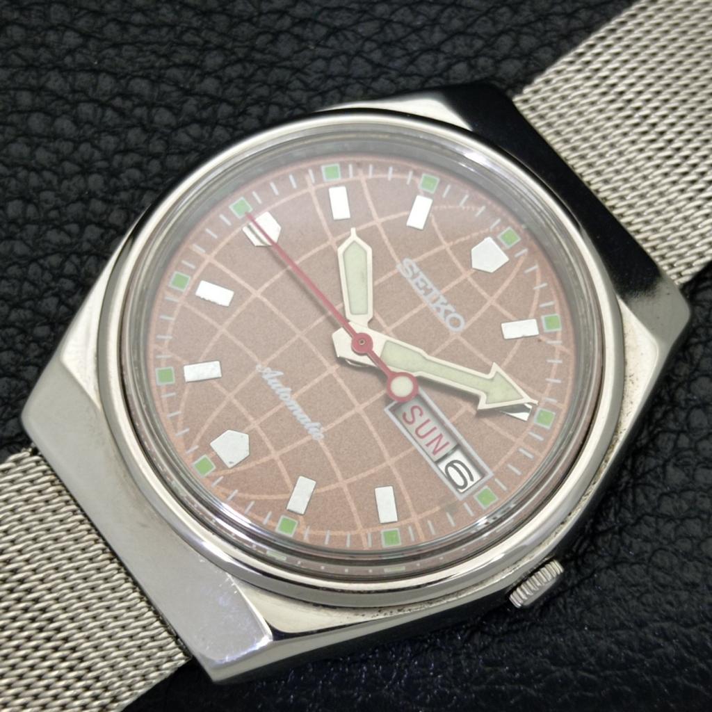 VINTAGE SEIKO AUTOMATIC 6309A JAPAN MENS BROWN COLOR DIAL WATCH A700471-5