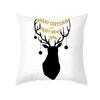 Nordic Christmas Cartoon Reindeer Digital Printing Short Plush Pillow Covers For Car Sofa Office Cushion Cover Home Goods