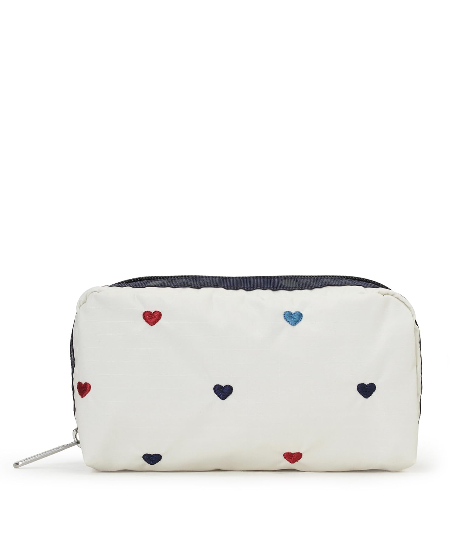 Pouch RECTANGULAR Heart Embroidery [LeSportsac] [Official] COSMETIC/6511/Tricolor