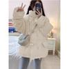Women's 2024 Korean Style Loose Toggle Button Cotton-Padded Down Jacket for Autumn/Winter