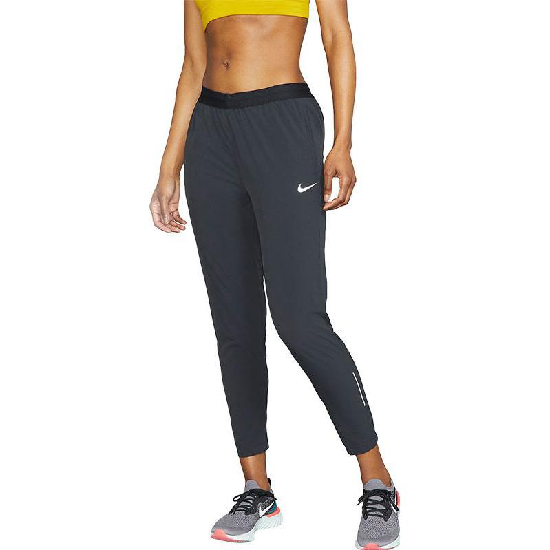 Nike Logo Print Breathable Solid Color Spring Knitted Sports Pants Women Pants Black CD8219-010