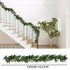 Green Garland Christmas Cypress Garlands Artificial Cedar Pine Vine for Stairs Railing Table Mantle Christmas Home Decor