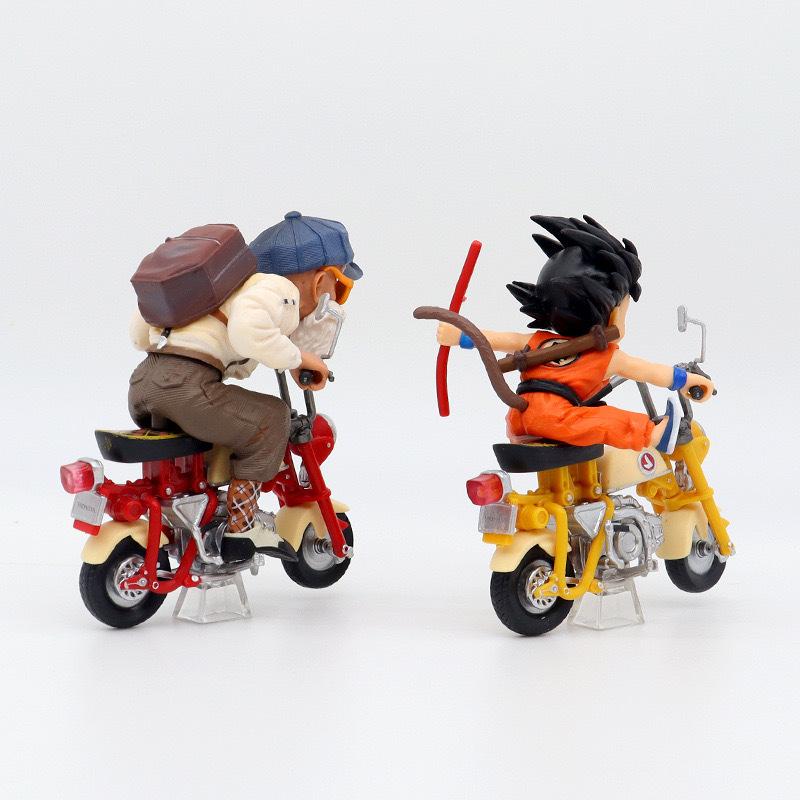 Dragon Ball Z Son Goku a Mistr Roshi Figurky na motocyklu Stolní Dekorace do auta Roztomilé Sběratelské Modelové Hračky Vhodné pro sbírku Fanoušků Anime Dárky