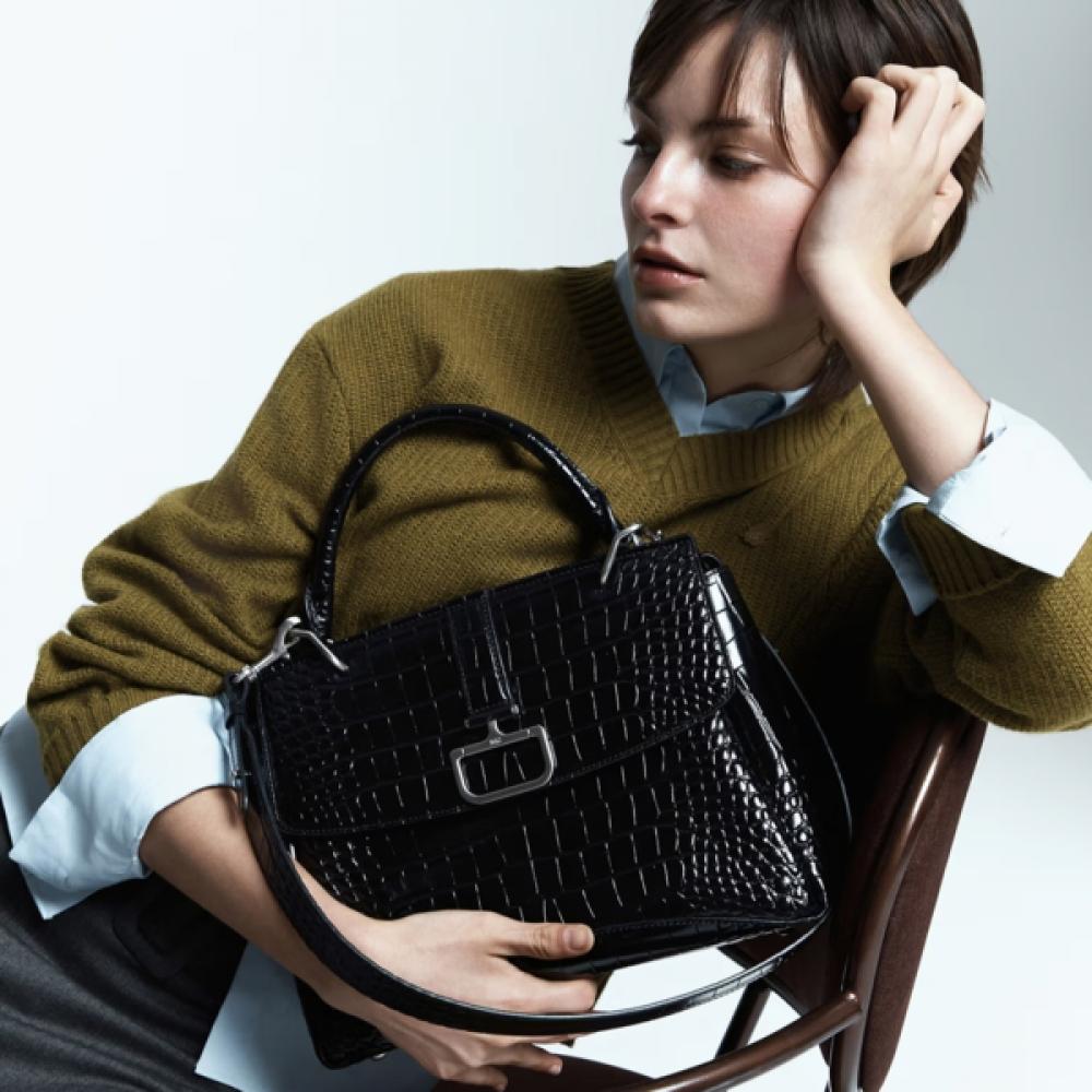 

Daks BLack Croc Leather Tote Bag L Birkbeck charLotte Single option