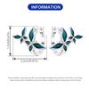 S925 Silver Blue Green Butterfly Insects Earrings Hoop Earrings Women Jewelry Trendy Anniversary Gift