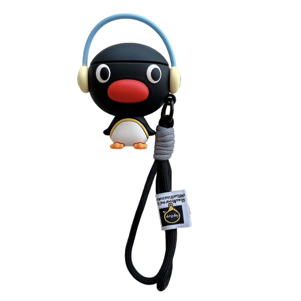 Cute music penguin AirPods pro apple bluetooth headset case 1/1/1 generation cartoon case for women