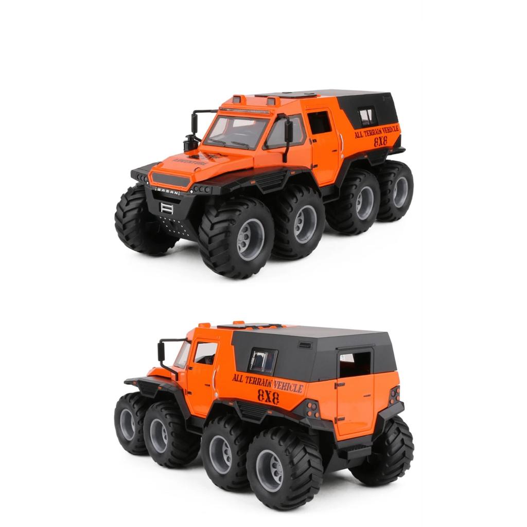 1/24 Russia Conqueror Shaman 8*8 Tyre Alloy Armored Car Model Diecast Metal Toy Police Off-road Vehicles Car Model Children Gift