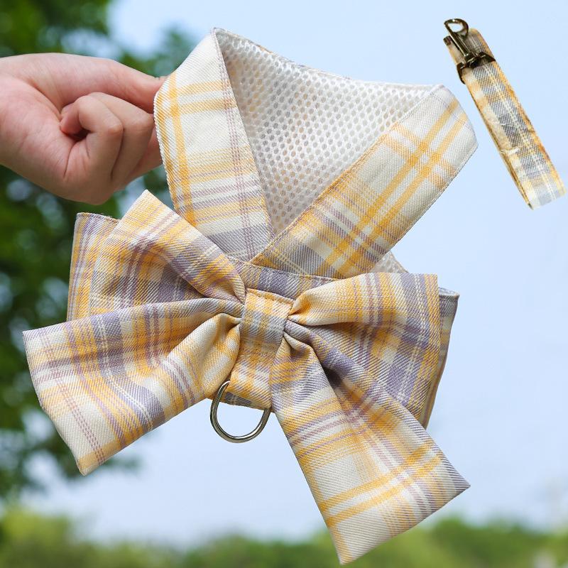 Pet Supplies Dog Skirt Cat JK Cat Chest Strap Dog Rope Teddy Pomeranian Walking Dog Clothes Traction Rope