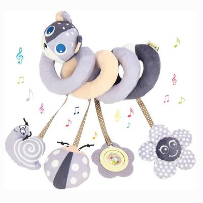 Spiralna zabawka aktywizująca, dziecięce spiralne łóżeczko do wózka dziecięcego Wygodny wózek łóżeczko pluszowe zabawki dla chłopców dziewcząt Kolorowe spiralne wiszące zabawki do fotelika samochodowego