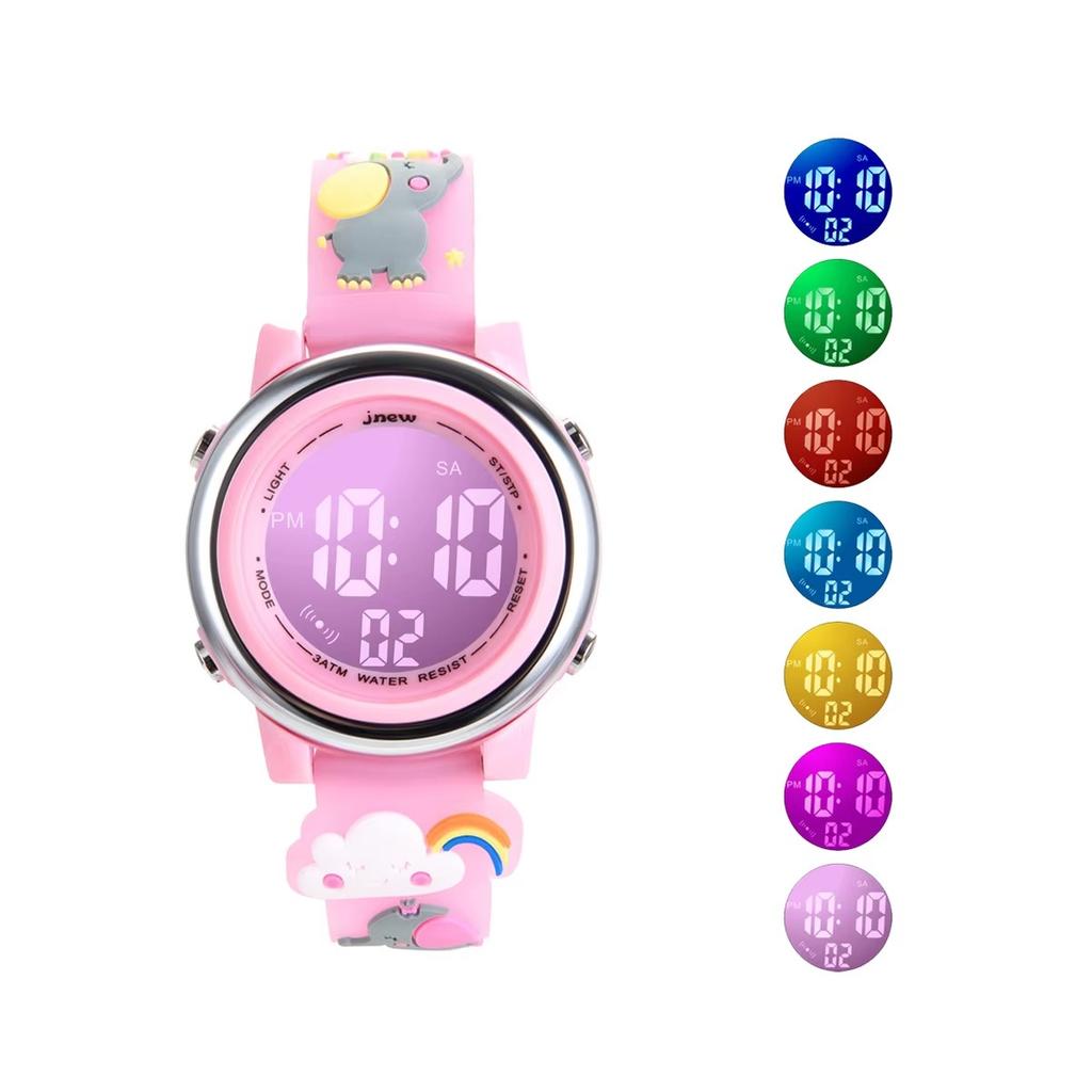 UTHAI H120 Leisure Cartoon kids watch Sports Alarm Waterproof LED Student Electronic Watch Fashion Clock Gift Watch for children
