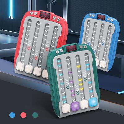 Handheld Electronic Music Rhythm Game Machine Light Up Stress Relief Quick Push Toy With Music 3 Speed Gifts For Girls Boys