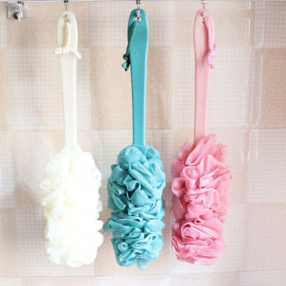 New Long Handle Hanging Soft Mesh Back Body Bath Shower  Brush Sponge