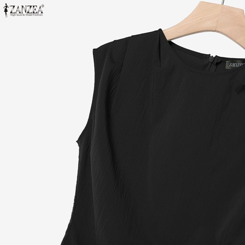 ZANZEA Women Sleeveless Vest Tops and Long Pants Casual Two Piece Suit Sets
