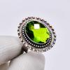 Peridot Gemstone Ring 925 Sterling Silver Stylish Fashionable Ring Vintage Boho High-Quality Fine Jewelry for Everyday Wear