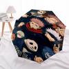 1 Stück Jujutsu Kaisen Automatischer Faltregenschirm Tragbares 3-fach Design mit 8-Speichen-Eisenrahmen, Outdoor, Perfektes Geschenk für Fans, Reisende, Täglichen Gebrauch.M