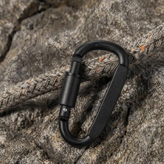 4Pcs Heavy Duty Carabiner Clip, Aluminum Alloy Outdoor Keychain Carabiner, D Shaped Metal Hook Buckle for Water Bottle, Key, Backpack