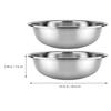 Happyyami Stainless Steel Mixing Bowls, Extra Large, Heat-Resistant, Deep Bowls, 2-Piece Set, Suitable for Salad, Vegetable Washing, Washing, Storage,