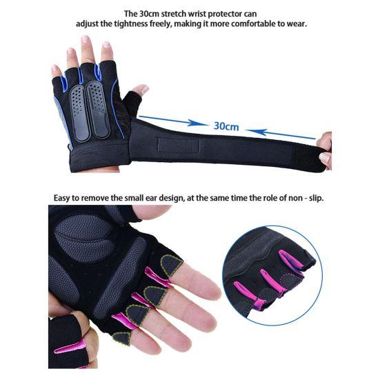 1 Paio Guanti Fitness Antiscivolo Allenamento Forza Mezza Dita Outdoor Sollevamento Pesi Allenamento Sportivo