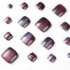 24Pcs/Set Quick Nails Opal Toenails False Nials Sticker Wearable Waterproof Manicure Finished Nails