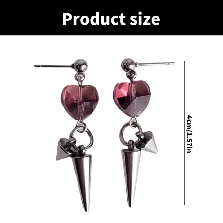 Raffinierte Herz-Kegel-Ohrringe Zeitgenössische Kegel-Ohrringe, die ein charmantes Herz-Element für Zusammenkünfte hervorheben