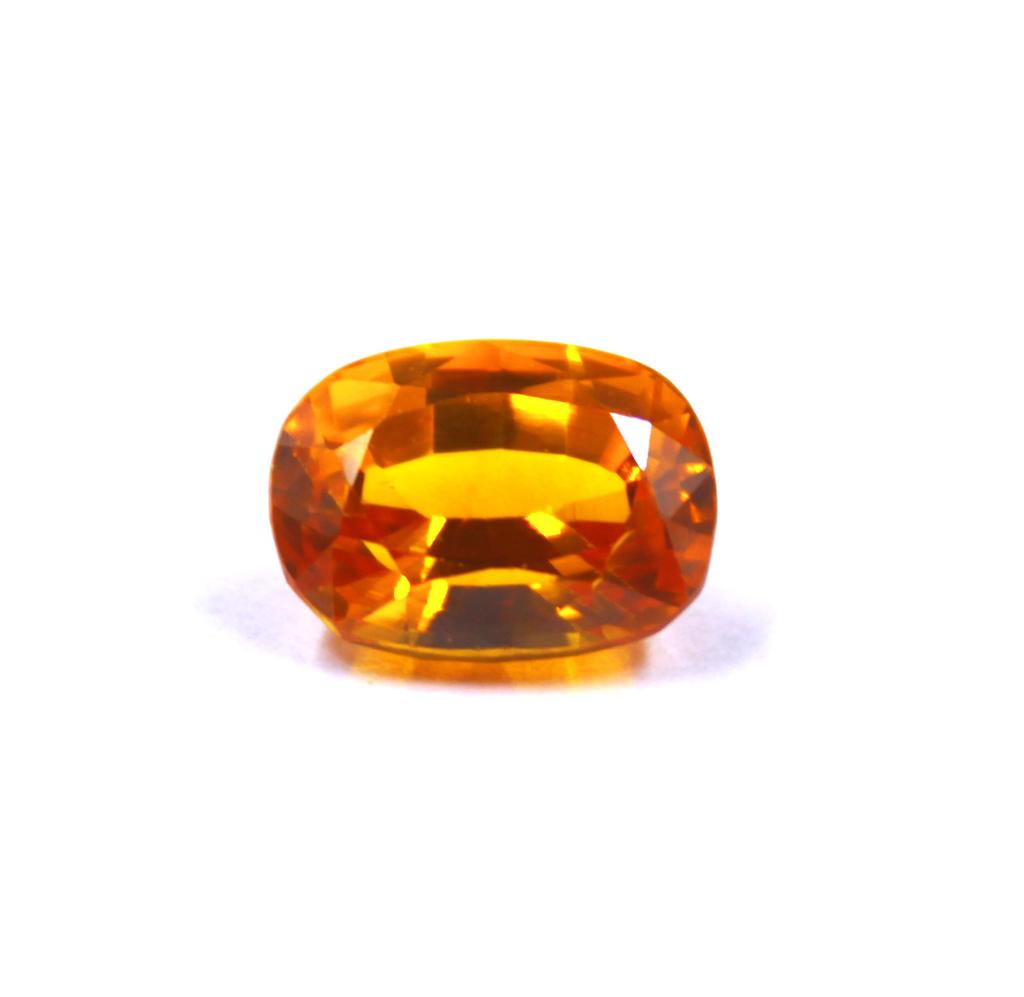 9.10 Carat Looking Nice Cushion Shape Orange Sapphire Certified Sri Lanka Gemstone SN483