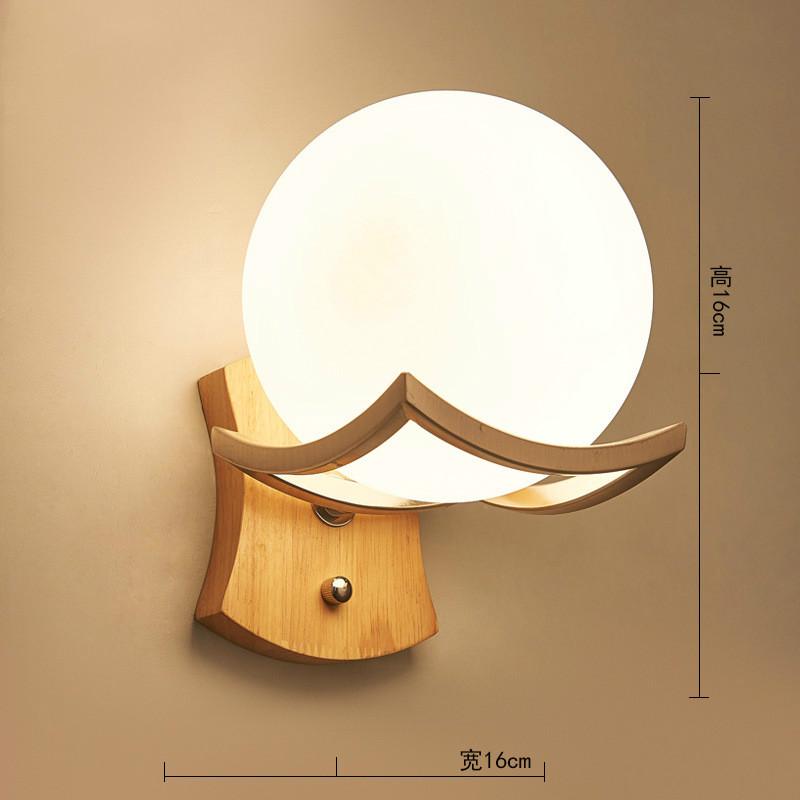 

Японский настенный светильник у кровати простой современный креативный светильник из цельного дерева со светодиодной подсветкой для спальни, гостиной, коридора, прохода, WF5101030