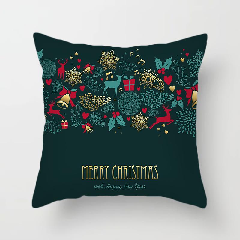 Christmas Pillowcase Red Elk Light Luxury Pillowcase Car Neck Cushion Home Pillowcase