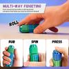 3D Printed Spiky Fidget Toy Button Click  360° Rotate Palm Massage Stress Relief Keychain Sensory Toy for Autism ADHD Adults