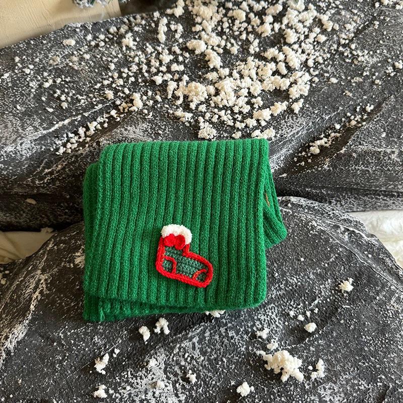 Children's Knitted Scarf - Warm, Versatile, Thick Winter Neck Warmer for Boys & Girls, Ideal Christmas Gift