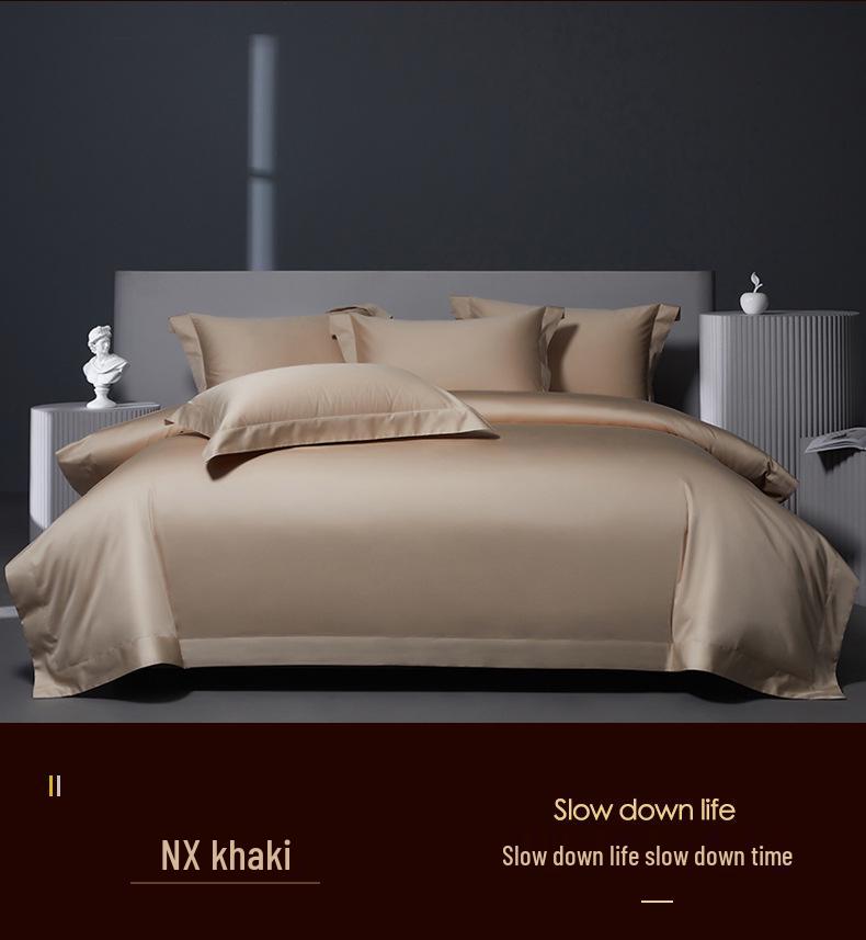 2025 High-End Long-Staple Cotton 160 Bed Sheet 4-Piece Set - Pure Cotton Duvet Cover & Fitted Sheet