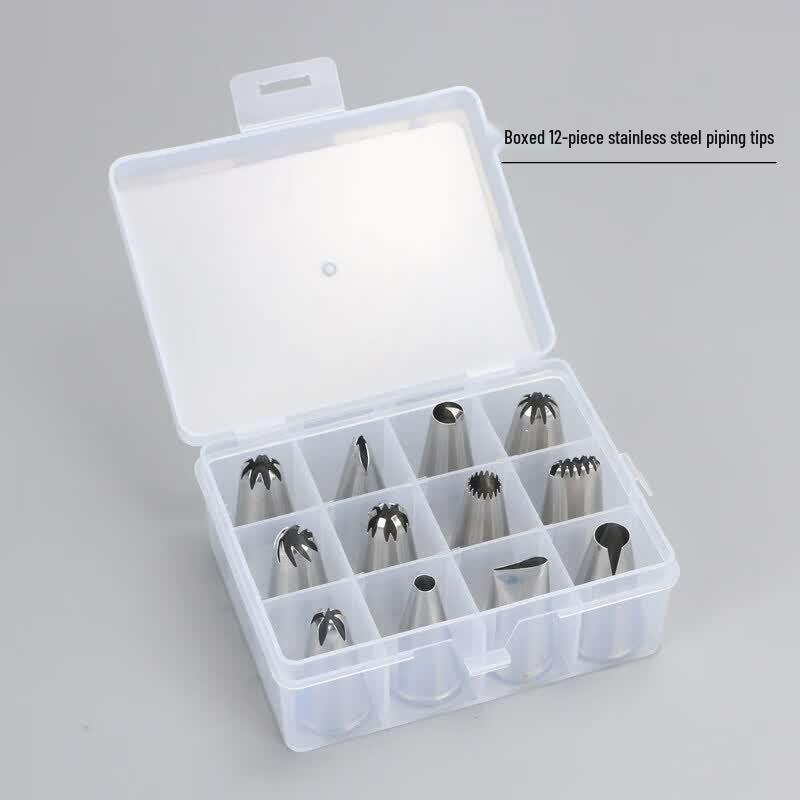 Qiwei 24-Piece Baking & Cake Decorating Piping Tip Set