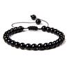 Natural Stone 6mm Beads Bracelet Adjustable Rope String Braided Bracelets For Women Men Amethysts Red Agates Lava Beaded Bangles
