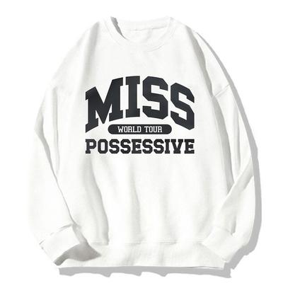 Bluza Crewneck Miss Possessive Tate McRae Luźna Odzież Sportowa Unisex Polar Długi Rękaw Odzież Męska Damska Moda Streetwear
