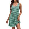 Women's Summer Fashion Tank Dress A-Line Sleeveless Casual Floral/ Pocket Dress