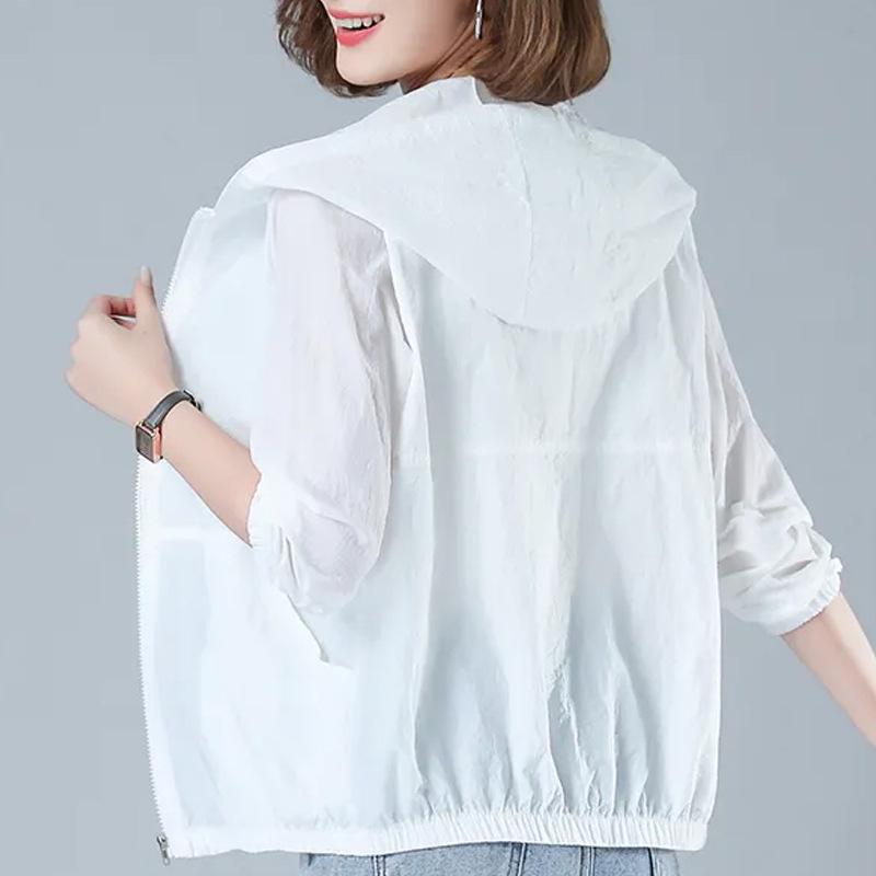 Women's Sun Protection Lightweight Long Sleeve Jacket - Style Short Casual Versatile Summer Sunscreen Shirt