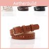 Ladies Faux Leather Belt With Metal Pin Buckle For Casual Wear And Hip Hop Style