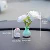 Mini Flowers Car Dashboard Decorations Accessories for Rear View Mirror Hydrangea Flower Vases Car Interior Ornaments for Women