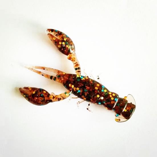 10Pcs/Pack 2.2g/5cm Soft Shrimp Lure Vivid PVC Plastic Strong Flexible Shrimp Bait for Saltwater