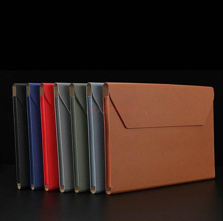 Leather File Bag A4 Paper File Bag Folder File Bag Thickened Waterproof Material Buckle Business Document Bag Office Contract
