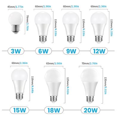4PCS E27 LED Bulb 3W 6W 9W LED Indoor Lighting Bulb High Brightness and Low Energy Consumption Living Room Home Energy Saving